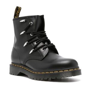 Dr Martens 1460 Danubio Black Leather Lace Up Boots Alien Hardware 8 Eye Size 9